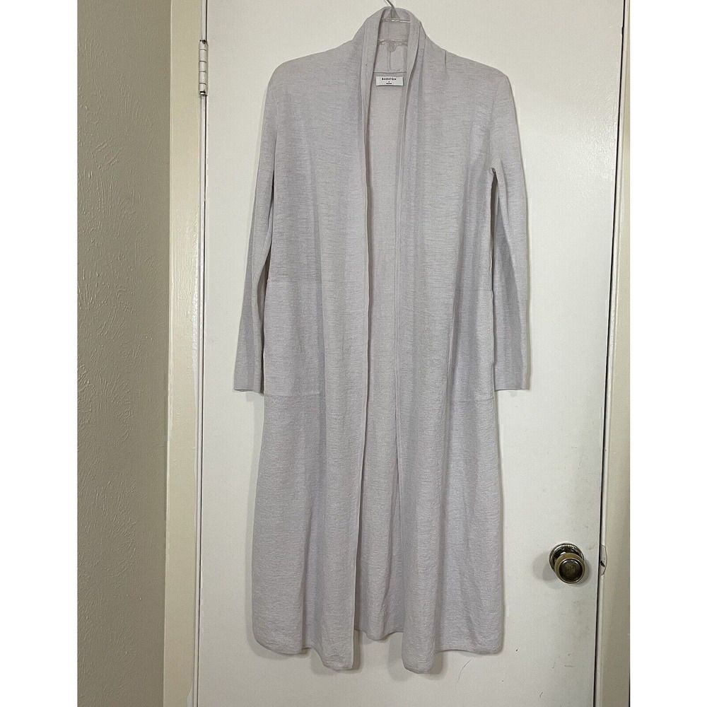 Aritzia babaton gray long sleeve knit light weight duster cardigan size small